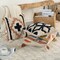 Deerlux 16" Throw Pillow Cover with Tufted Blue & White Geometric Pattern and Corner Tassels with Filler QI004306.GC.K - alternate 6